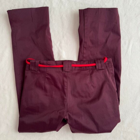Y2K Liquid X Burgundy Low-rise Pants - Picture 6 of 8